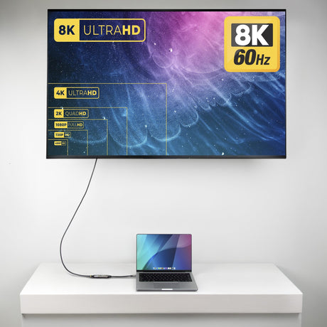 EAN 65030895095 - StarTech.com 112B-USBC-HDMI21 adaptador de cable de vídeo 0,2 m HDMI tipo A (Estándar) Gris imagen 4