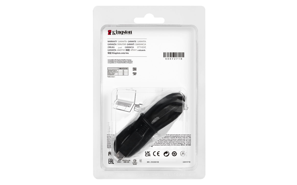 EAN 0740617307757 - Kingston Technology Workflow microSD Reader Negro, Plata imagen 3