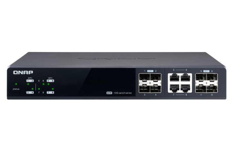 Qnap Qsw-M804-4c Managed Switch 8 Port Of 10gbe Port Speed 4 Port Sfp+ 4 Port Sfp+/ Nbase-T
