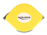 Delock 80239 Cable Retráctil Rj45 Cat.6a Stp 1,5 M, Negro / Amarillo