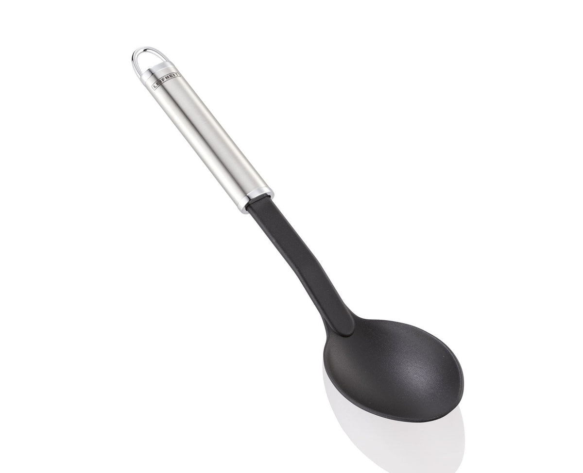 Leifheit Servierlöffel Negro, Plateado Acero Inoxidable, Plástico