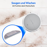 Medion Robot Aspirador Con Función Mopa Y Navegación Sistemática E35 Sw (Potencia De Aspiración 2000pa, Navegación Giroscópica En Líneas S Sistemáticas, 2 Cepillos Laterales Y Sensor De Pared)  50076258