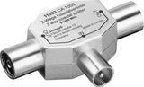 Goobay 11533 Cable Divisor Y Combinador Divisor De Señal Para Cable Coaxial Plata