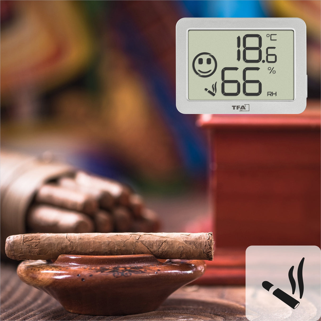 Tfa-Dostmann 30.5055.02 Sensor De Temperatura Y Humedad Interior Independiente Inalámbrico