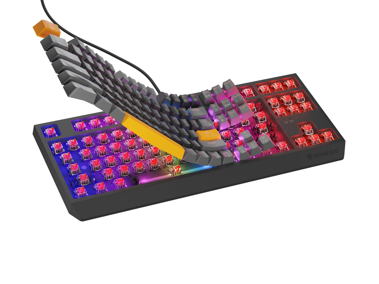 Genesis Thor 230 Tkl Anchor Gray Positive Rgb Outemu Red