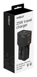 EAN 8021735224532 - Celly MULTIPLUGSL25W cargador de dispositivo móvil Auriculares, Smartphone, Tableta Negro Corriente alter imagen 7