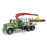 Bruder Bruder Camión Forestal Mack Granito Con Grua Y Troncos 02824