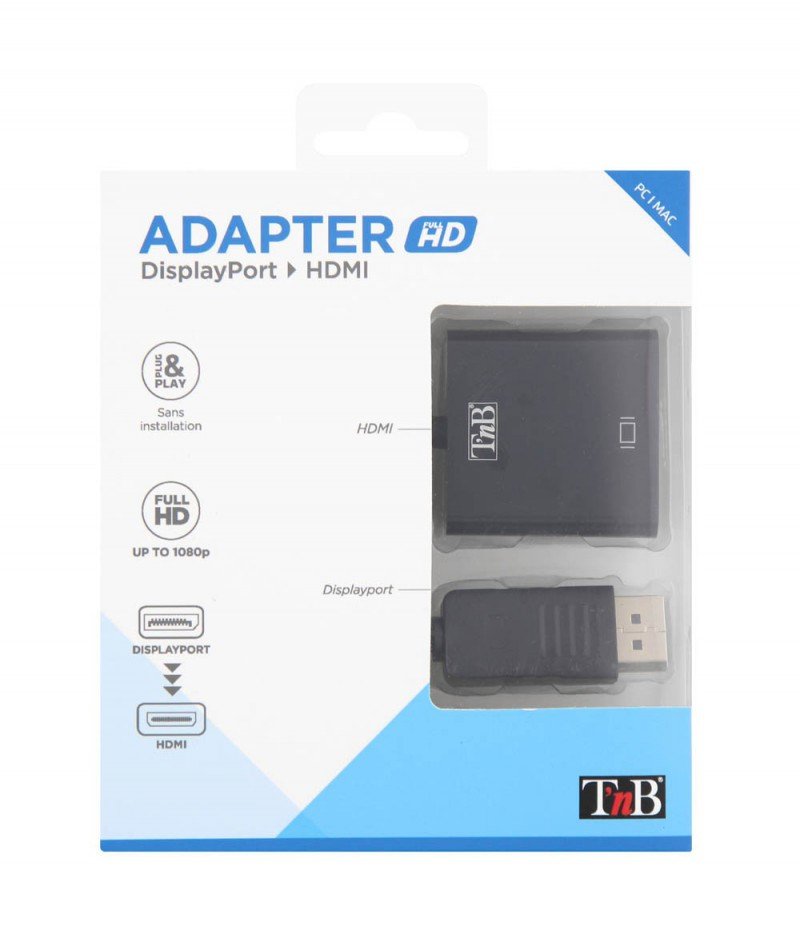 EAN 3303170085646 - T'nB DPHDMI cambiador de género para cable DisplayPort HDMI1.3b Negro imagen 3