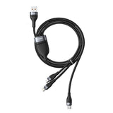 EAN 6953156229822 - Baseus Zinc Magnetic Safe cable de teléfono móvil Negro, Gris 1,2 m USB A Lightning + micro-USB B + USB C imagen 5