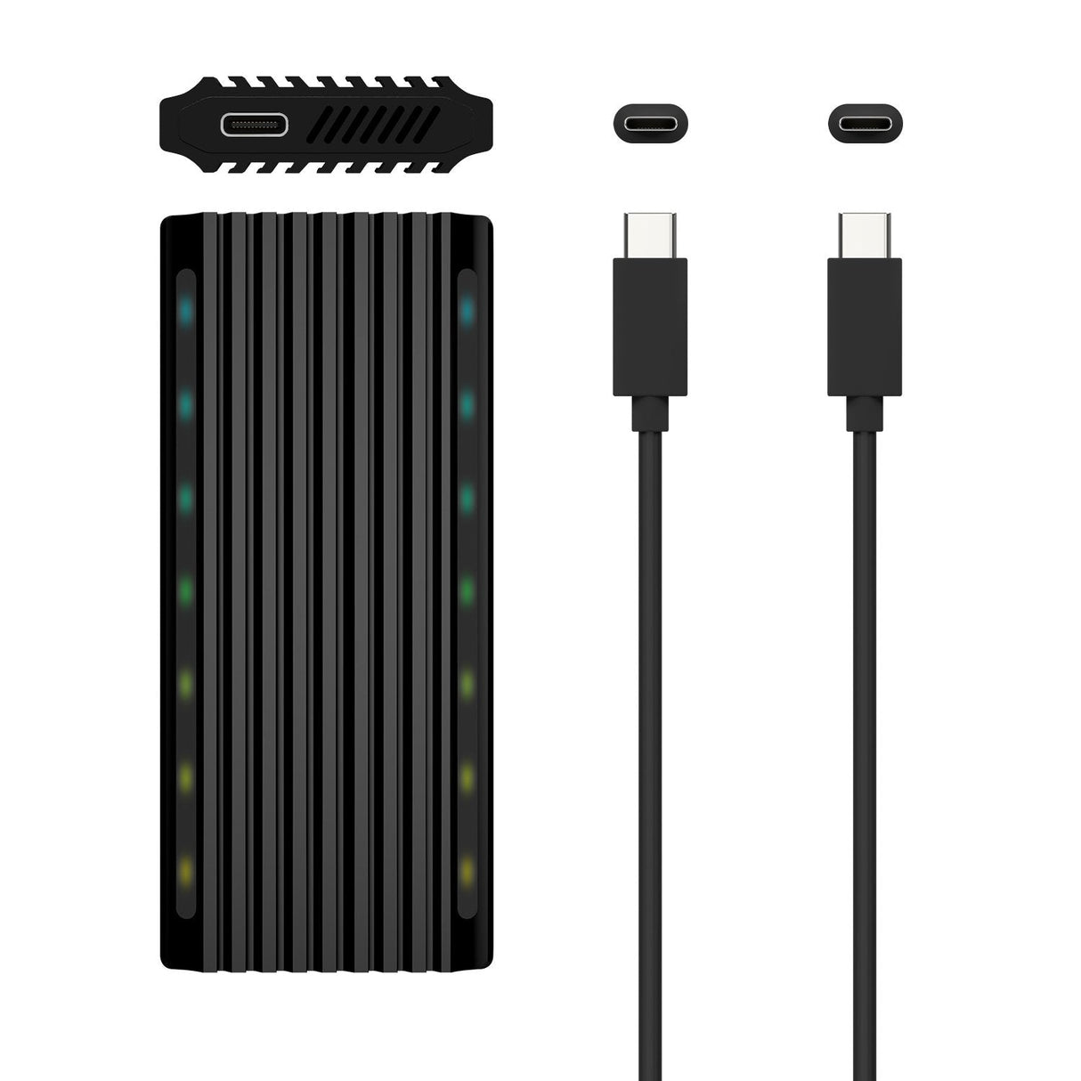 Aisens Caja Externa Para Disco Ssd M.2 Sata Nvme Usb 3.2  Sin Tornillos Asm2-Rgb012b