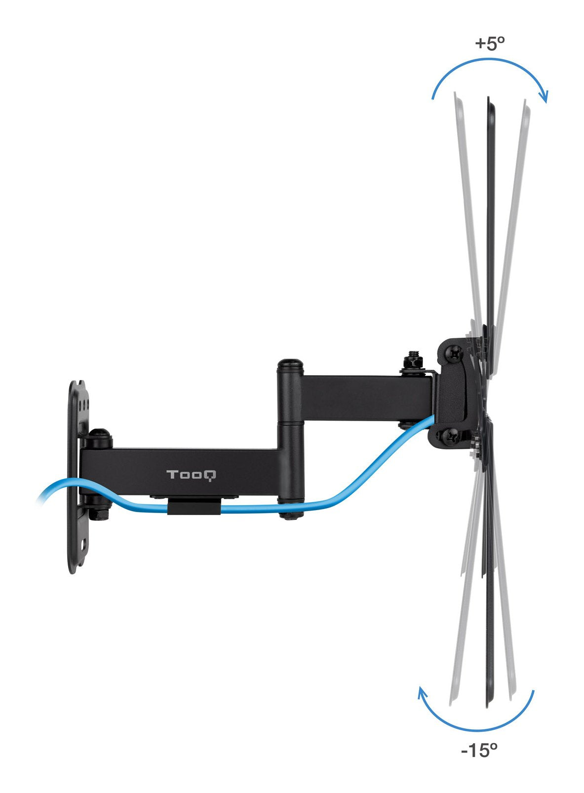Soporte Pared Pantallas 13-55" Gira/Incli Negro