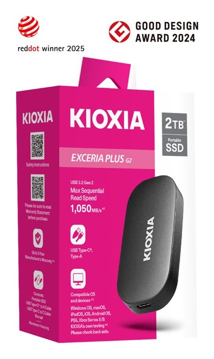 EAN 4582563859630 - Kioxia Exceria Plus G2 2 TB USB Tipo C 3.2 Gen 2 (3.1 Gen 2) Negro imagen 3