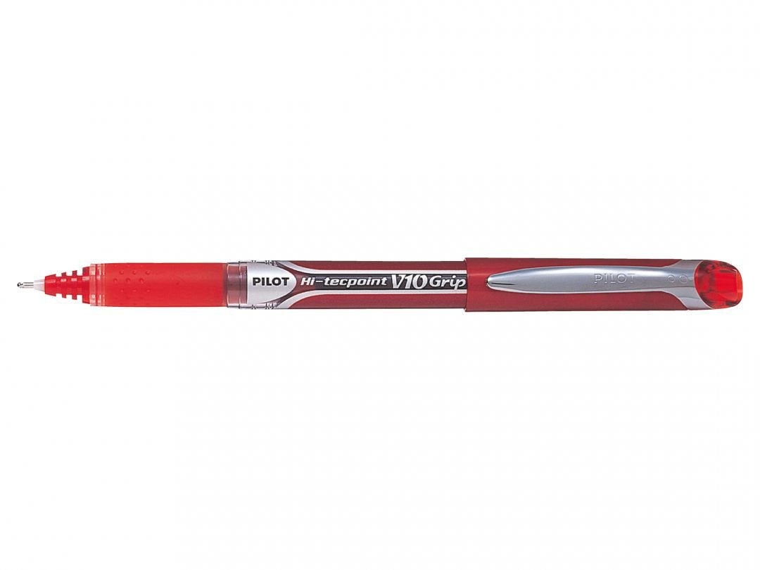 Pilot Pen Pilot Hi-Tecpoint V10 Grip - Roller De Tinta - Rojo