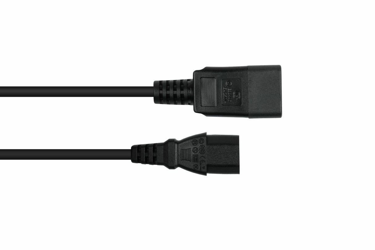 Kabelmeister Cable Alargador Iec C20 An C13 Negro. 1m