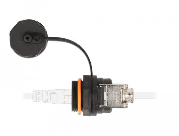 Delock 86698 Conector De Cable Rj45 Hembra A Cat.6a Lsa Con Tapa Protectora A Prueba De Agua
