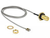 Delock Antennencable Rp-Sma Buchse Zum Einbau Zu Mhf I Lk Stecker 1.13 50 Cm Gewindelnge 10 Mm Spritzwassergeschtzt