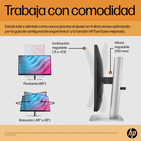 EAN 0196786616549 - HP E24 G5 FHD PVC Free Monitor pantalla para PC 60,5 cm (23.8") 1920 x 1080 Pixeles Full HD LCD Negro, Pl imagen 9