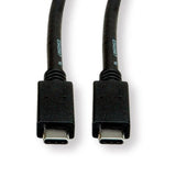 Roline Verde Usb 3.2 Gen 2 Cable, C-C, St St, 10gbit S, Emark, 100w, Schwarz, 0,5 M