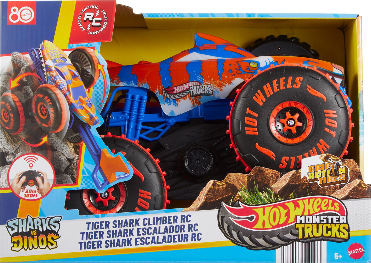 Hot Wheels Monster Trucks Tiger Shark Climber 1:15, Rc Jfr39