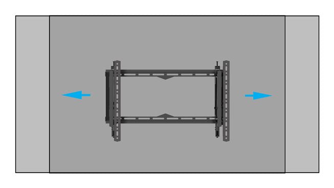 Pull-Out Flat Screen Wall Mount Tilt And Swivel (Vesa 600 X 400)