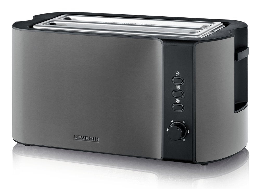 Severin At 9341  Dark Inox Langschlitztoaster