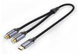 EAN 6922794751583 - Vention BGVHD cable de audio 0,5 m 2 x RCA USB Tipo C Negro, Gris imagen 1