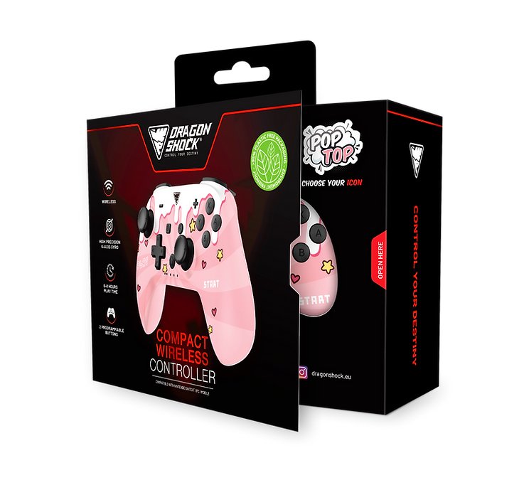 Mando Dragonshock Poptop Inalámbrico Sweet Rosa Switch