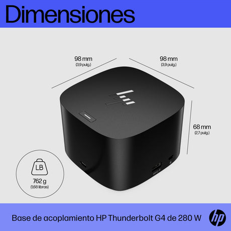 EAN 5704174883234 - HP Thunderbolt 280W G4 Dock w/Combo Cable Alámbrico Thunderbolt 4 Negro imagen 4