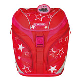 Herlitz Softlight Plus Stars&Strips Juego De Mochila Escolar Chica Poliéster Rosa, Rojo
