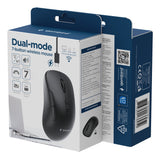 Gembird Dual-Mode 7-Button Wireless Mouse 2.4g + Bt Black