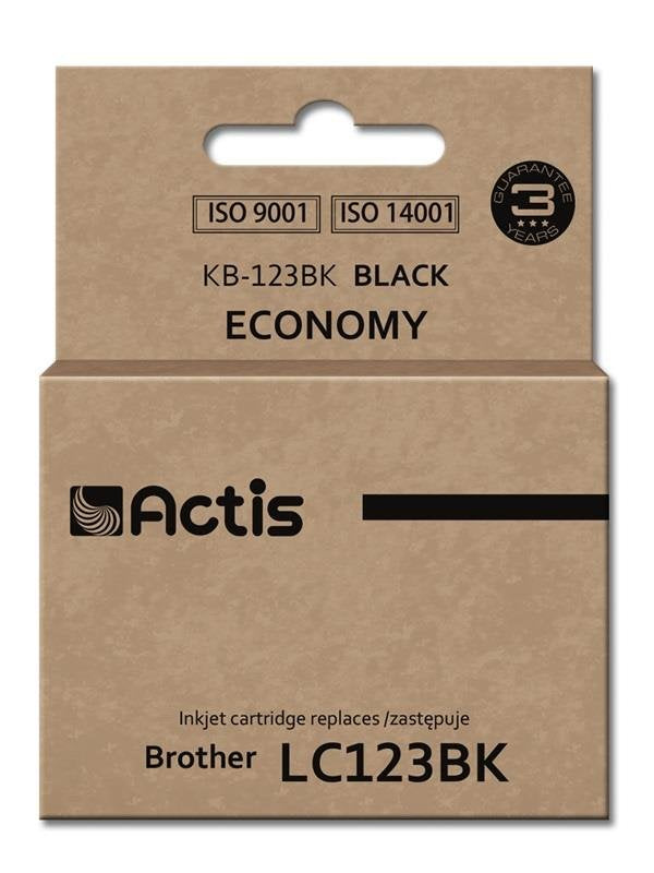 Tinta Actis Kb-123bk (Reemplazo De Brother Lc123bk / Lc121bk - Estándar - 15 Ml - Negro)