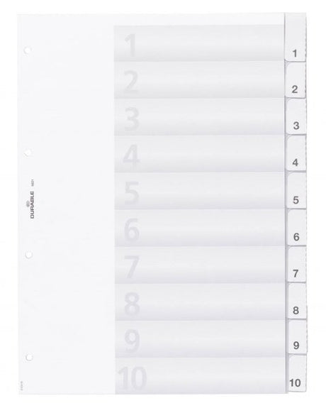 EAN 4005546630106 - Durable 6821-19 Separador numérico con pestaña Transparente imagen 1