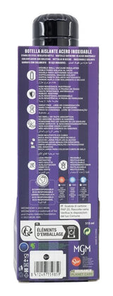 EAN 8412497759859 - Stor 75985 bidón de agua Uso diario 515 ml Acero inoxidable Negro, Púrpura imagen 3
