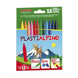Alpino Estuche 12 Ceras Plásticas Plastialpino 115mm No Manchan C/Surtidos