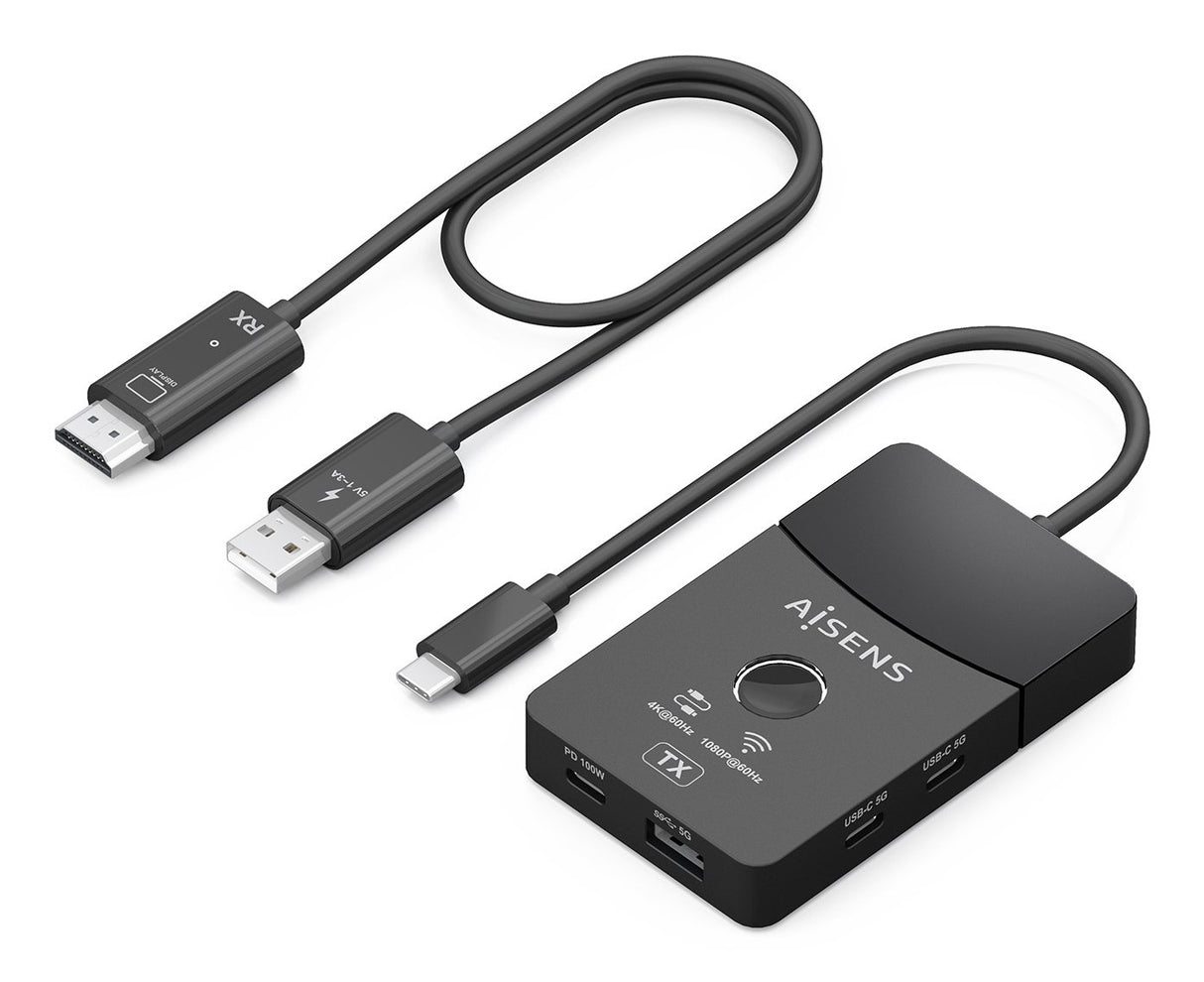 EAN 8435739903292 - AISENS ASWL-H2KDC30M05-BK base para portátil y replicador de puertos Inalámbrico y alámbrico USB 3.2 Gen  imagen 2