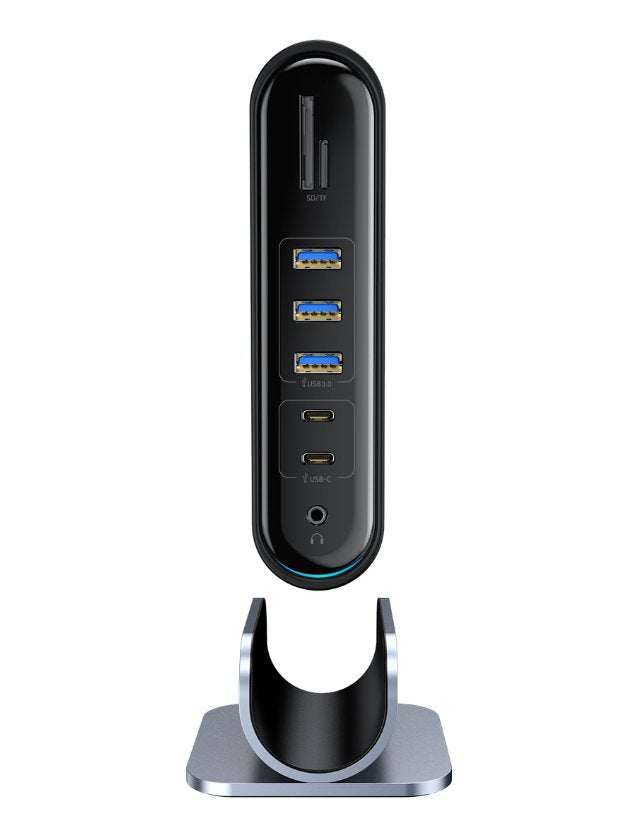 Baseus Hub Working Station Three-Screen Multifunction Type-C Adapter (Cn+Eu+Uk) Dark Gray Cahub-Dg0g