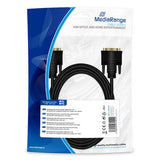 Cable De Red Mediarange Dvi 2x Div 24+1 Pines 2m Negro
