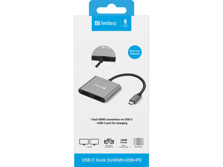 EAN 5705730136443 - Sandberg 136-44 Adaptador gráfico USB Gris imagen 6