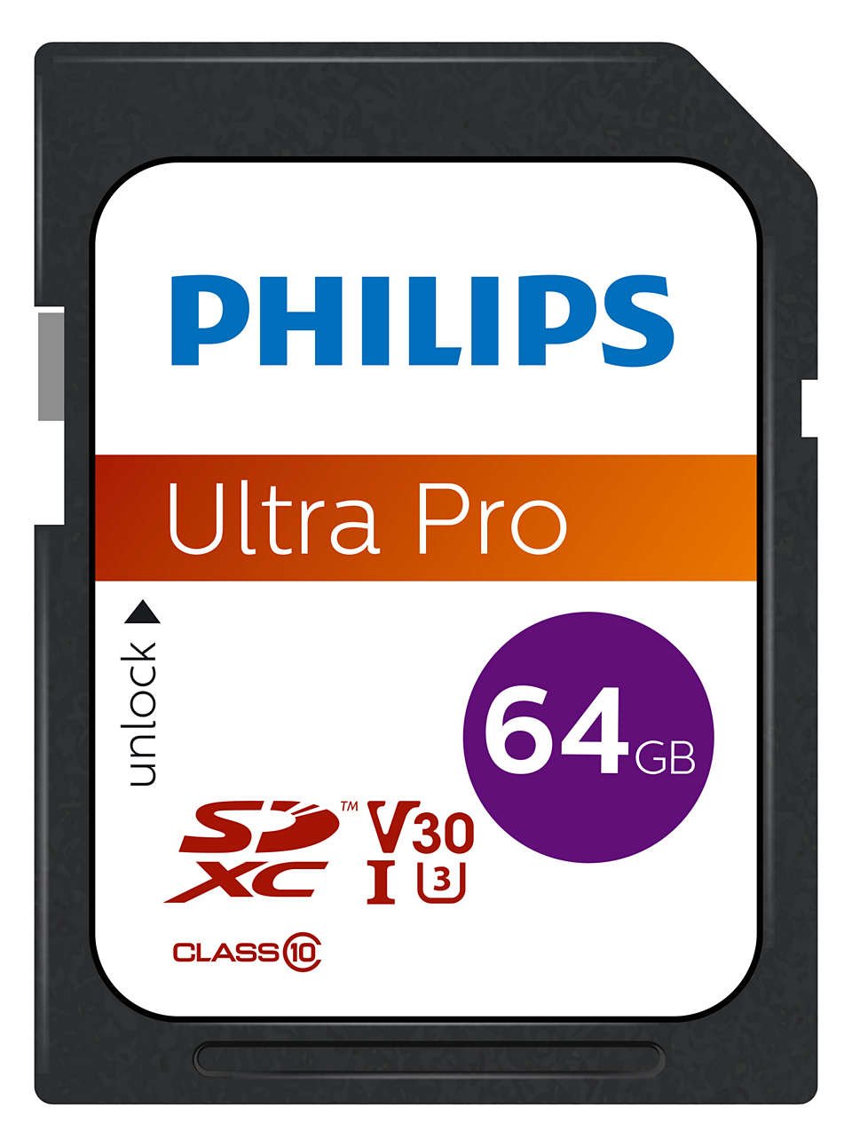 Tarjeta Philips Sdxc 64gb Clase 10 Uhs-I U3 V30 A1