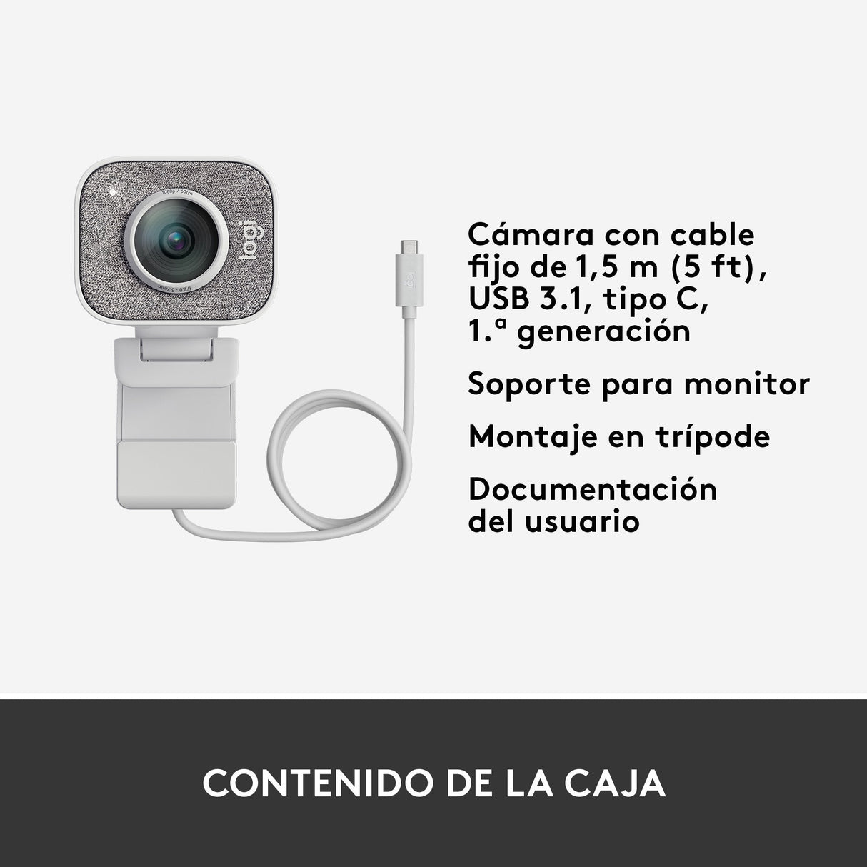 EAN 5099206087682 - Logitech 960-001297 cámara web 1920 x 1080 Pixeles USB 3.2 Gen 1 (3.1 Gen 1) Blanco imagen 15