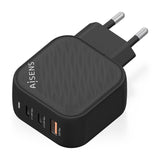 Aisens Cargador Gan 65w - 2xusb-C Pd3.0 Qc4.0 - 1xusb-A Qc3.0 Negro