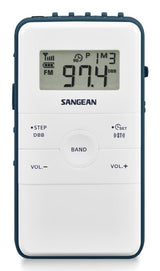 Sangean Dt-140 Blanco Radio De Bolsillo Fm Am Batería Recargable