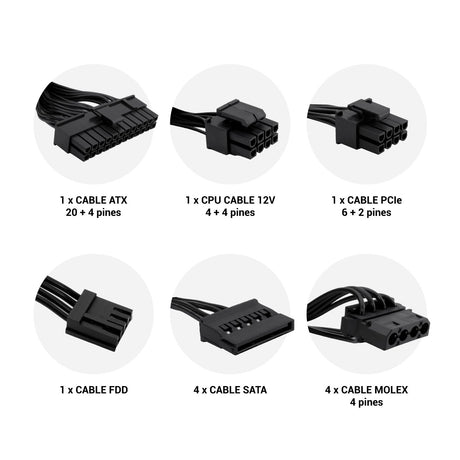 EAN 8436556145322 - CoolBox Force BR-500 unidad de fuente de alimentación 20+4 pin ATX Negro imagen 4