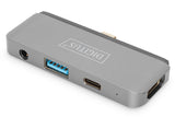 Docking Digitus Usb-C, 4 Puertos, 4k / 30hz Hdmi / Usb-4 / Pd / Audio