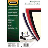 Fellowes Pack De 100 Papel Para Contraportada De Documento - A4 - Acabado En Brillo - 250 Grs - Certificacion Fsc