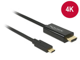 EAN 4043619852581 - DeLOCK 85258 adaptador de cable de vídeo 1 m USB Tipo C HDMI Negro imagen 1