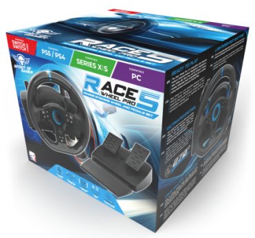 EAN 3700104441828 - Spirit of Gamer SOG-RWP5 mando y volante Negro, Azul USB Volante + Pedales Digital PlayStation 5, PlaySta imagen 10