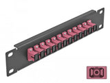 Delock 10 Lwl Patchpanel 12 Port Sc Simplex Violett 1 He Schwarz