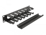 Delock 66843 Panel De Gestión De Cables De 10? Con Apertura 1u Negro