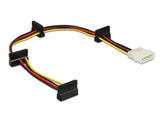 Cable Delock Molex 4pin -> 4x Sata 15 Pin  M/H 0.40m